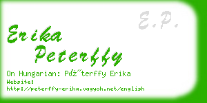 erika peterffy business card